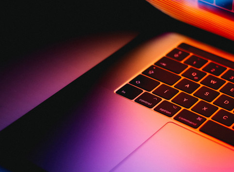 Laptop on desk