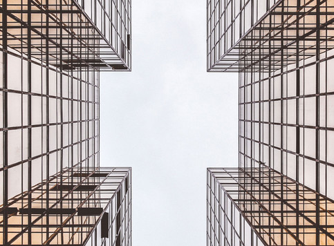 Orange abstract building