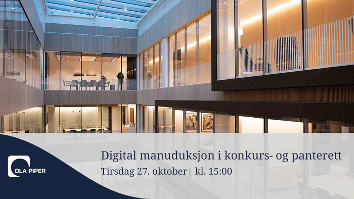 Digital manuduksjon i konkurs- og panterett.