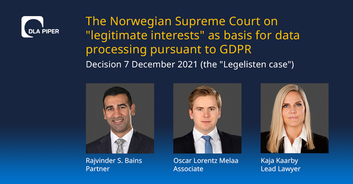 GDPR The Norwegian Supreme Court