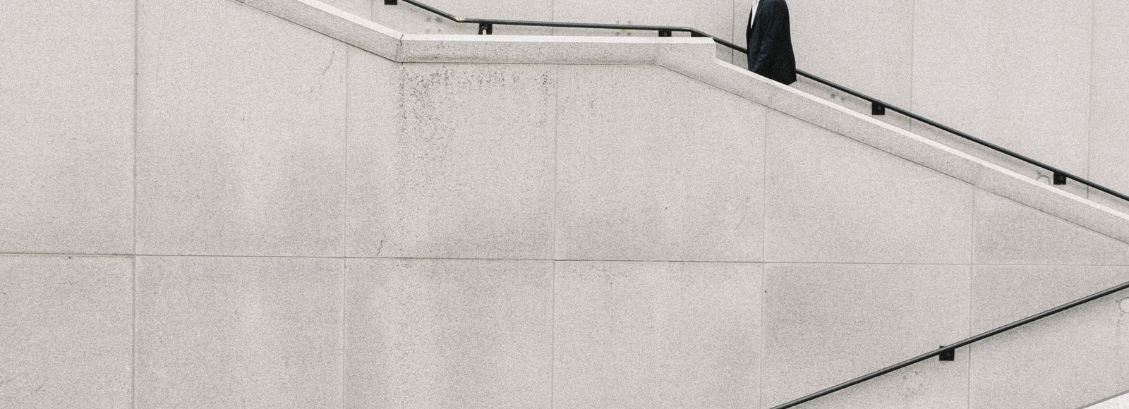 Man climbing stairs