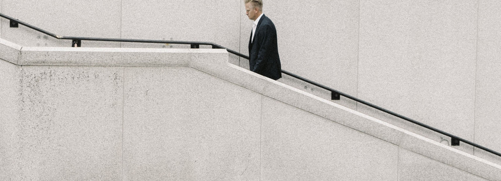 Man climbing stairs